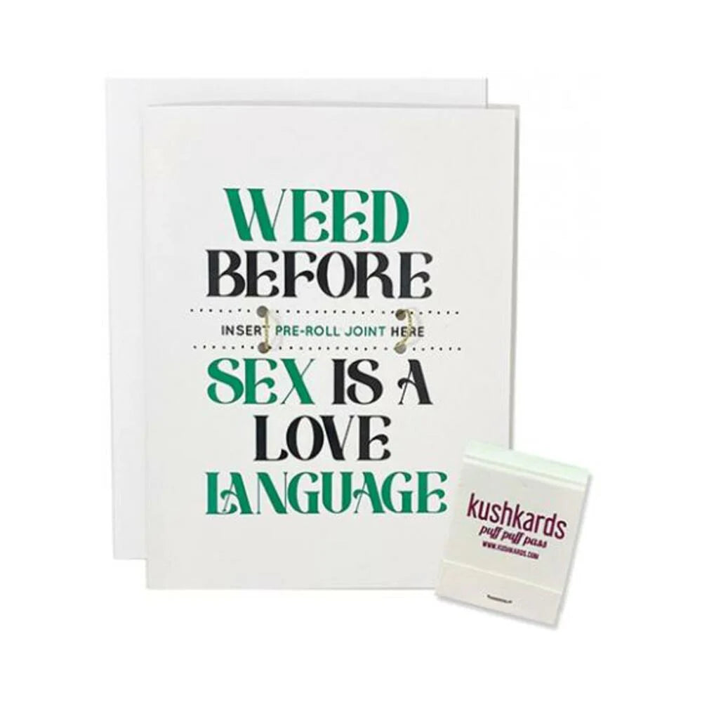 Weed Sex Lang Greeting Card W/matchbook