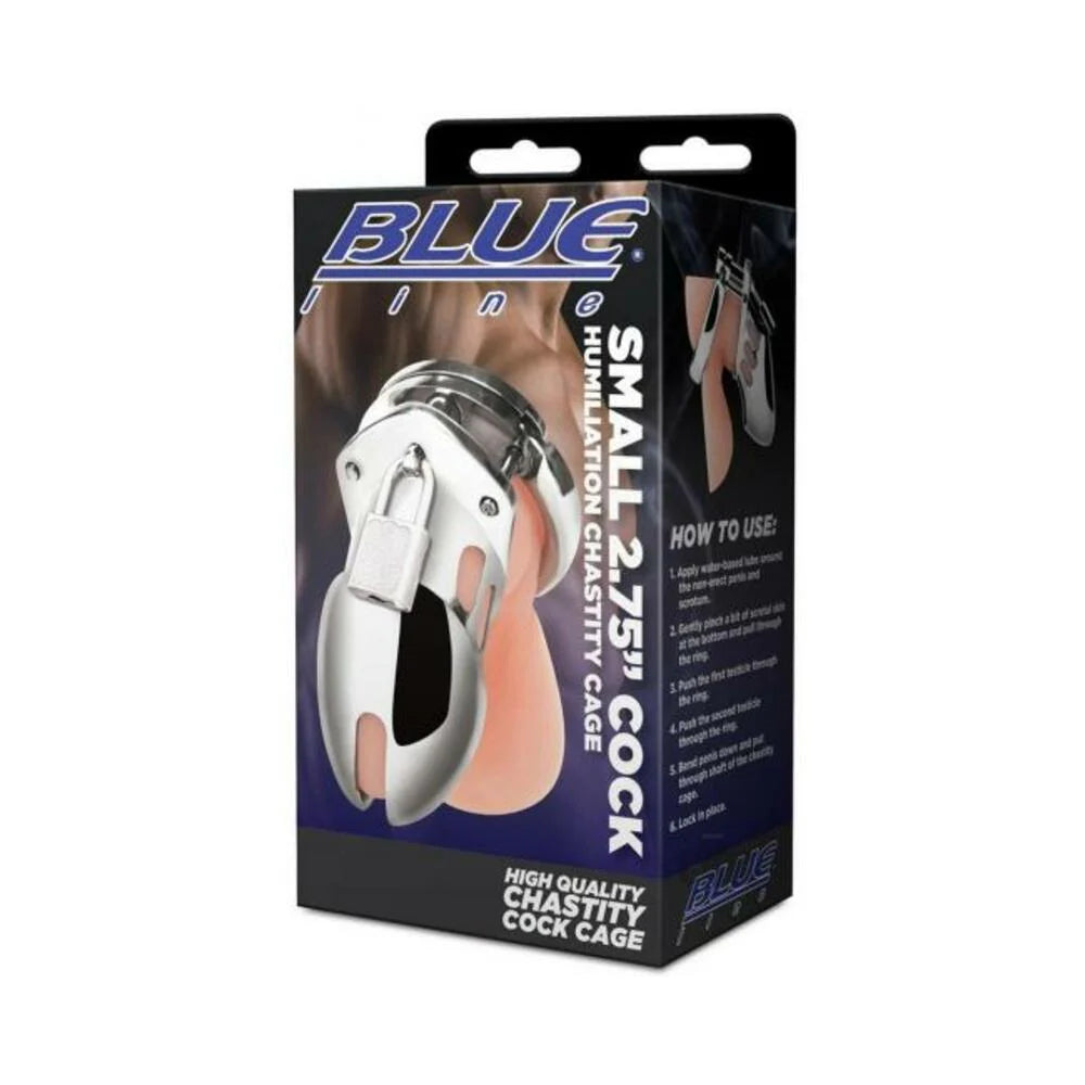Blue Line 2.75" Small Cock Humiliation Chastity Cage