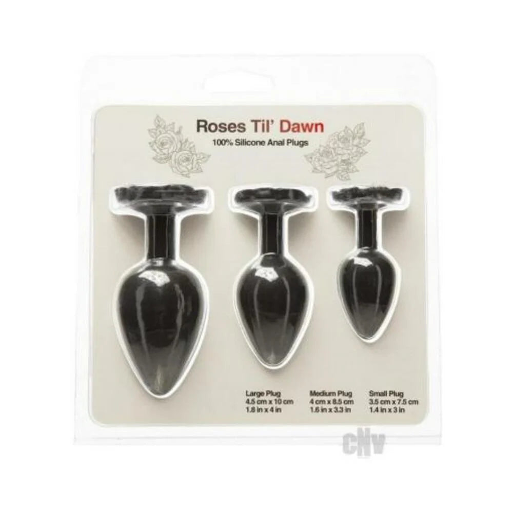 Roses Til Dawn Silicone Anal Plug Kit