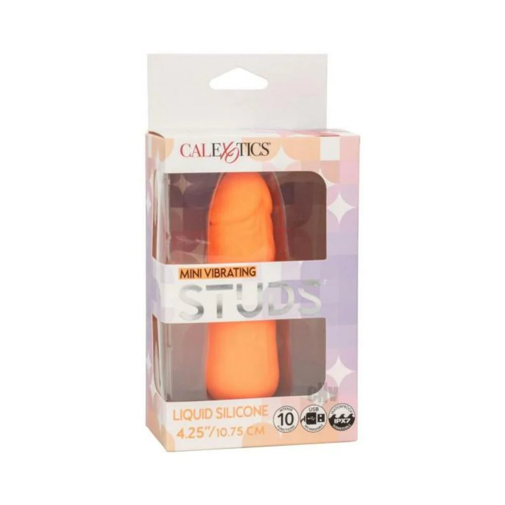 Silicone Studs Mini Vibrating Studs - Orange