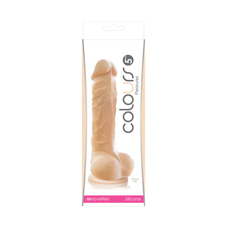 Colours Pleasures 5 Dildo w/Suction Cup - Flesh