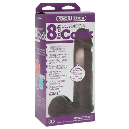 Vac-U-Lock 8 Ultraskyn Cock Attch. - Black