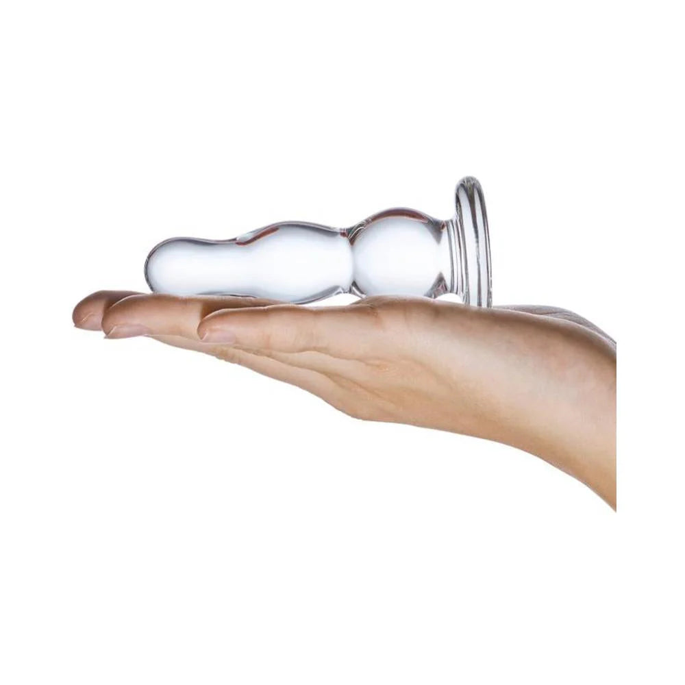Glass Butt Plug 4 Inches Clear