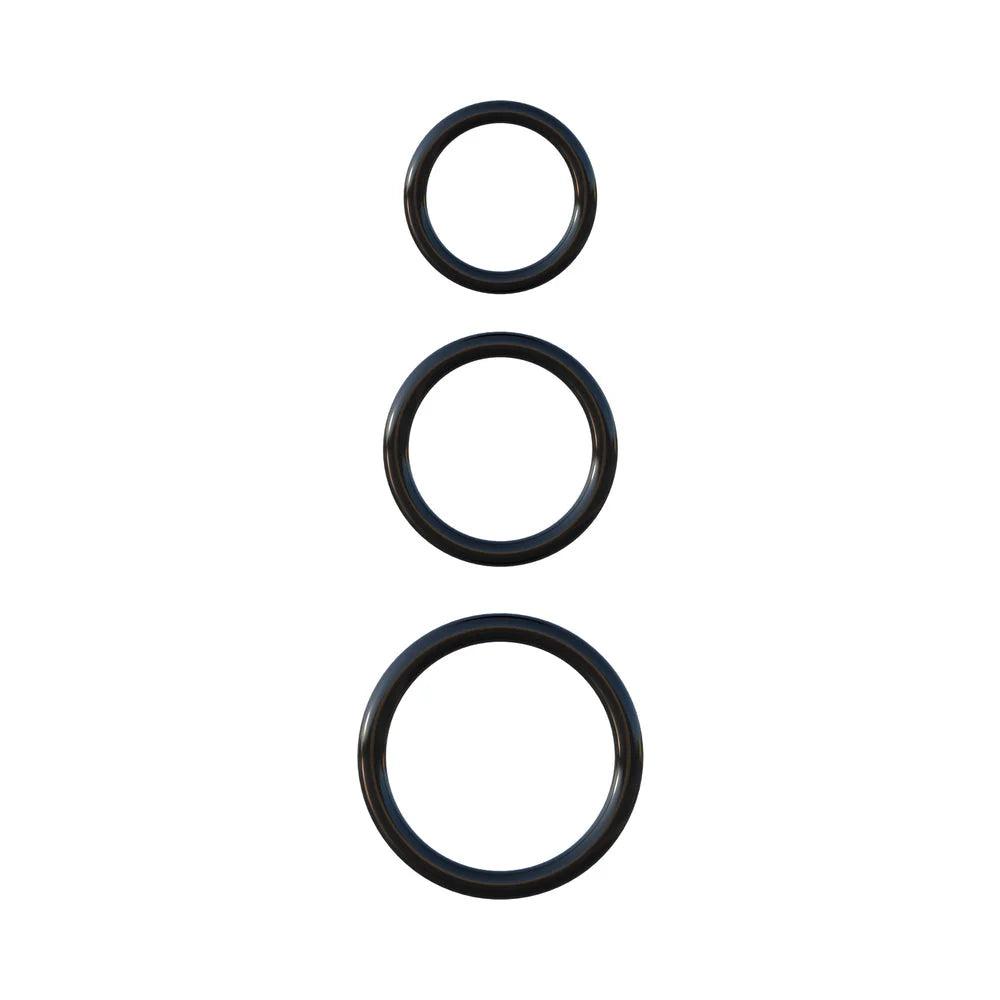 Fantasy C-Ringz Silicone 3 Ring Stamina Set Black
