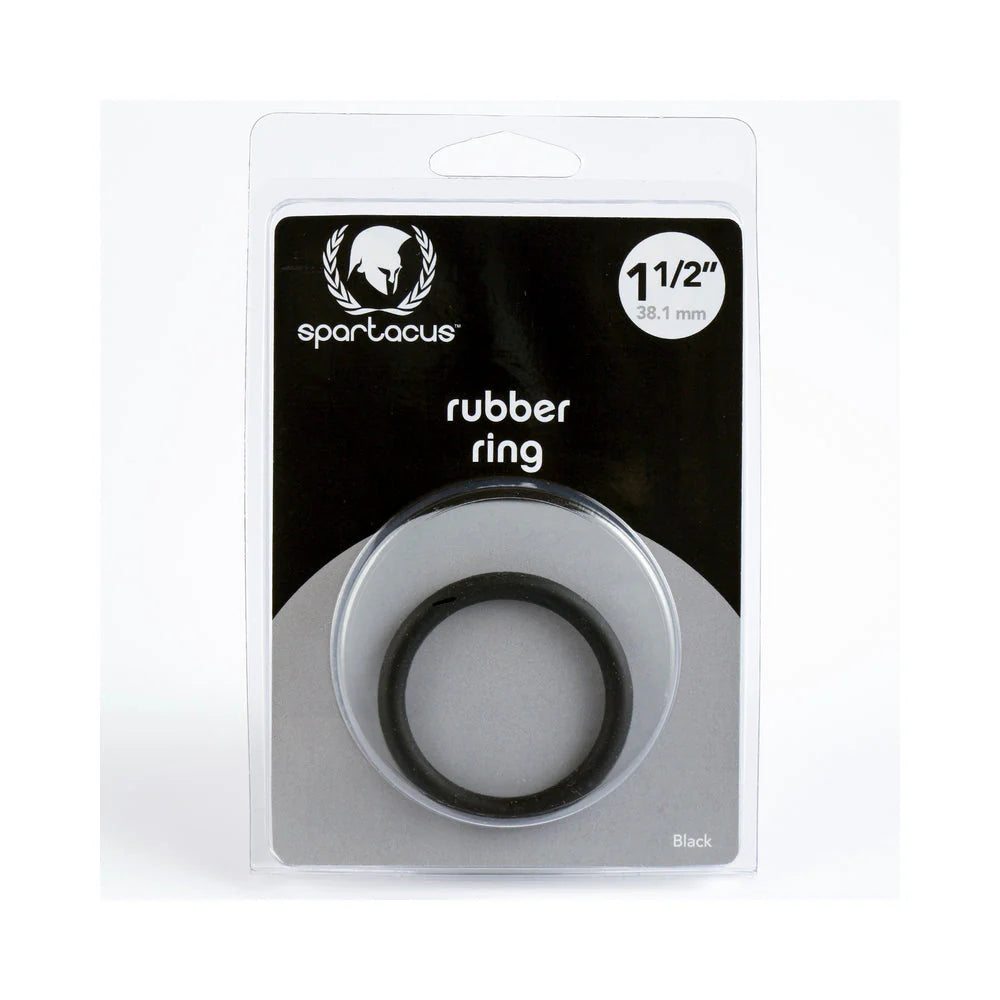 Spartacus Rubber Cock Ring 1.5in. (black)