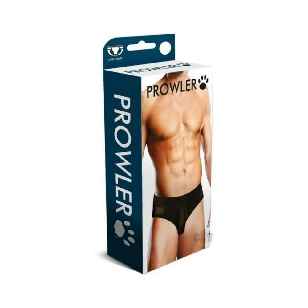 Prowler Black Mesh Open Brief Sm
