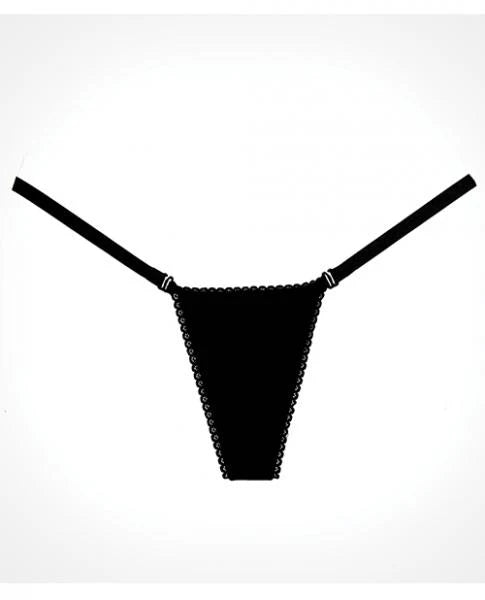 Adore Between The Cheats Velvet  Panty Black O/S
