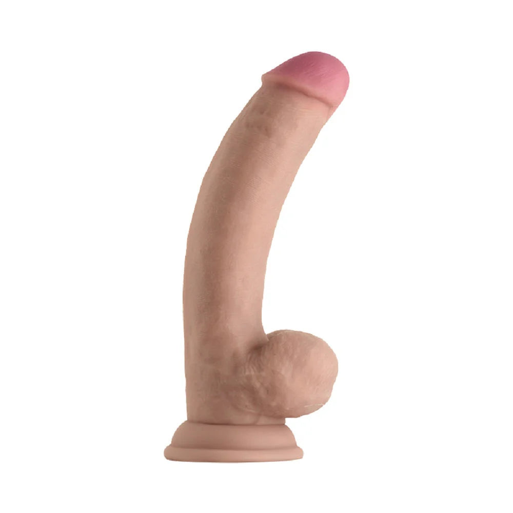 Shaft Model C Liquid Silicone Dong With Balls 8.5 In. Pine