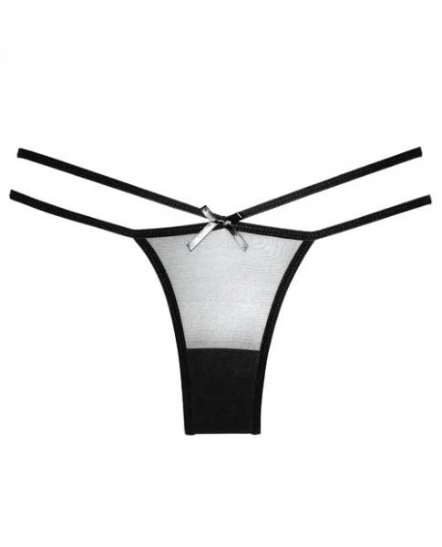 Adore Sheer Naughty Vanilla Panty Black O/S