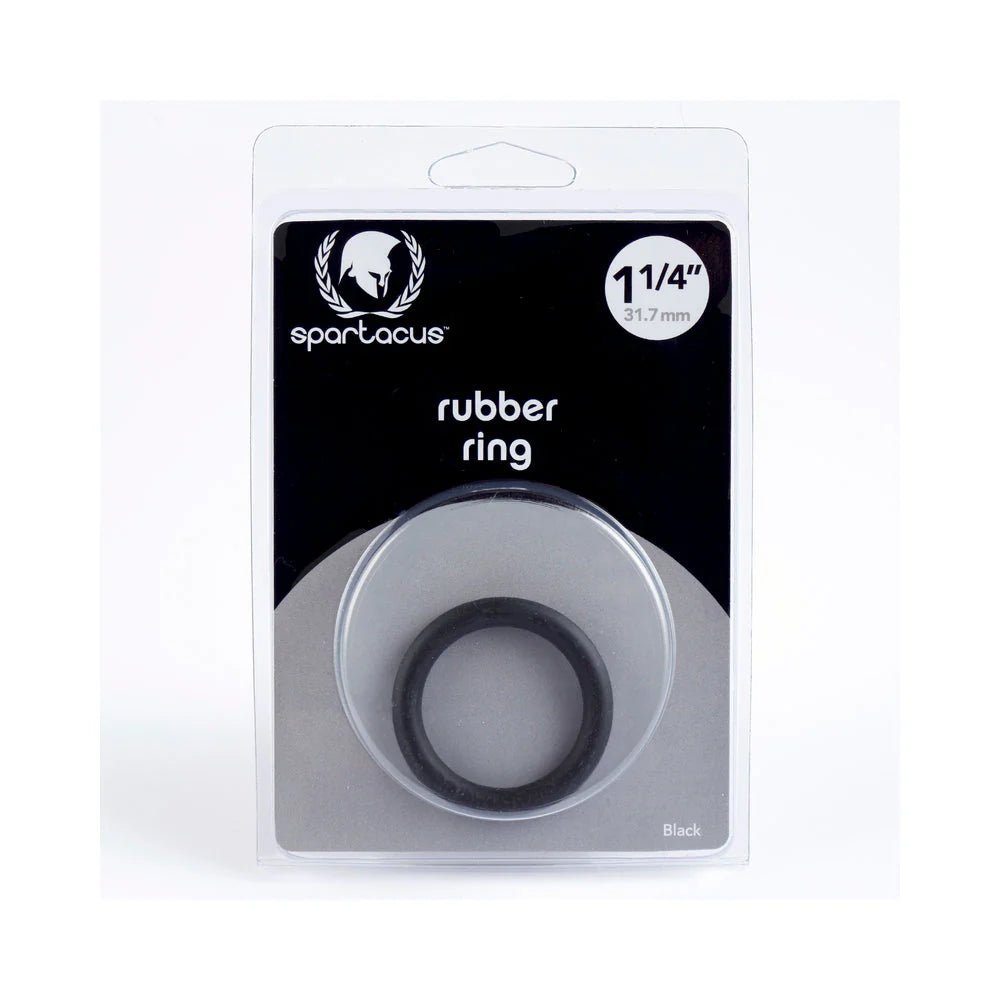 Spartacus Rubber Cock Ring 1.25in. (black)