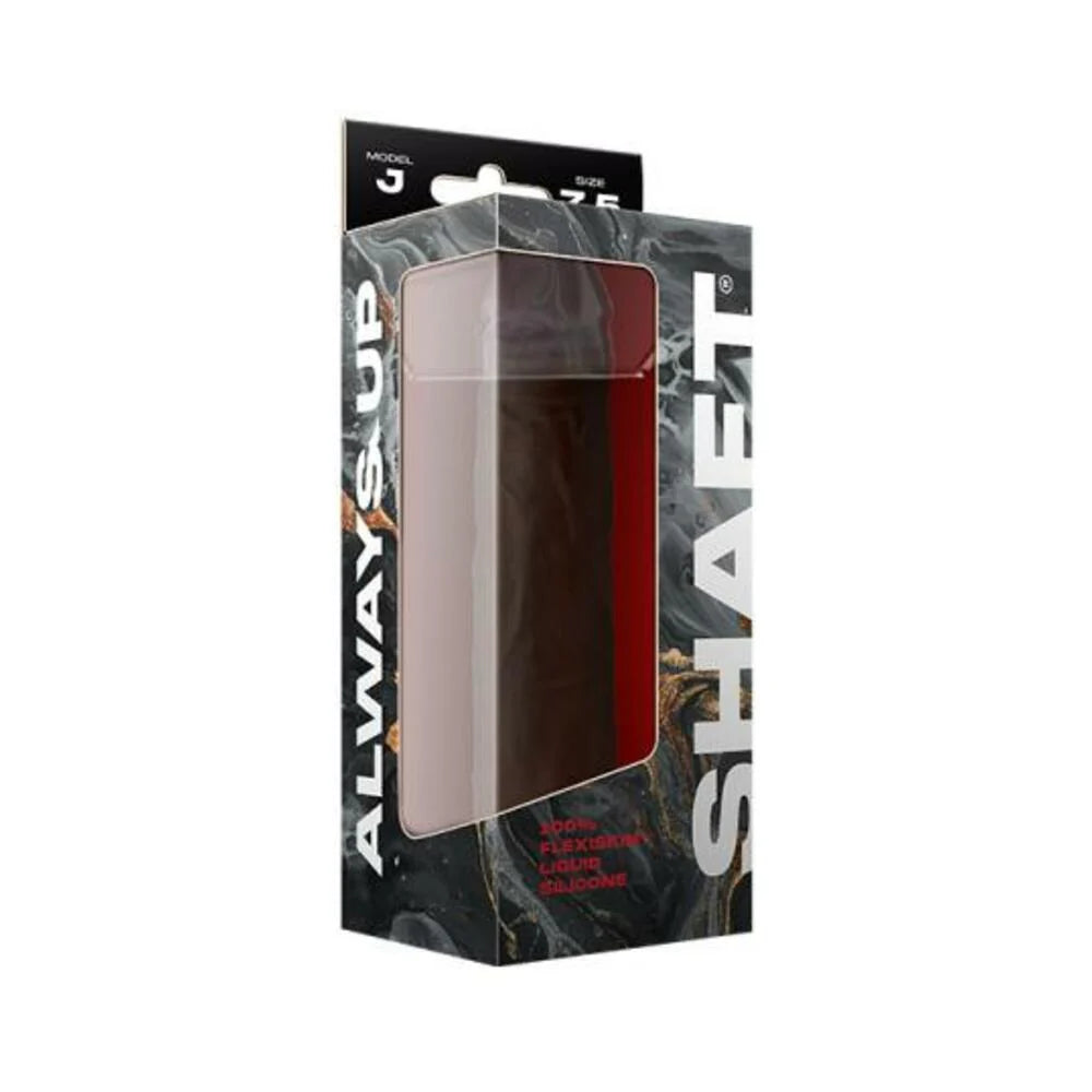 Shaft Model J Liquid Silicone Dong 7.5 In. Mahogany