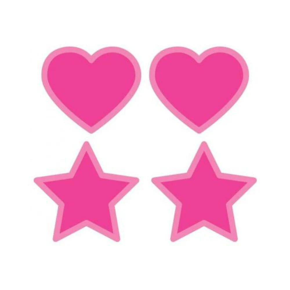 Peekaboo Gitd Hearts/stars Hot Pink