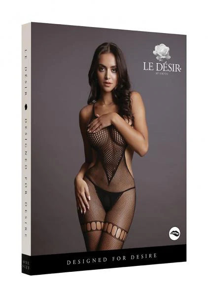 Net High Neck Bodystocking