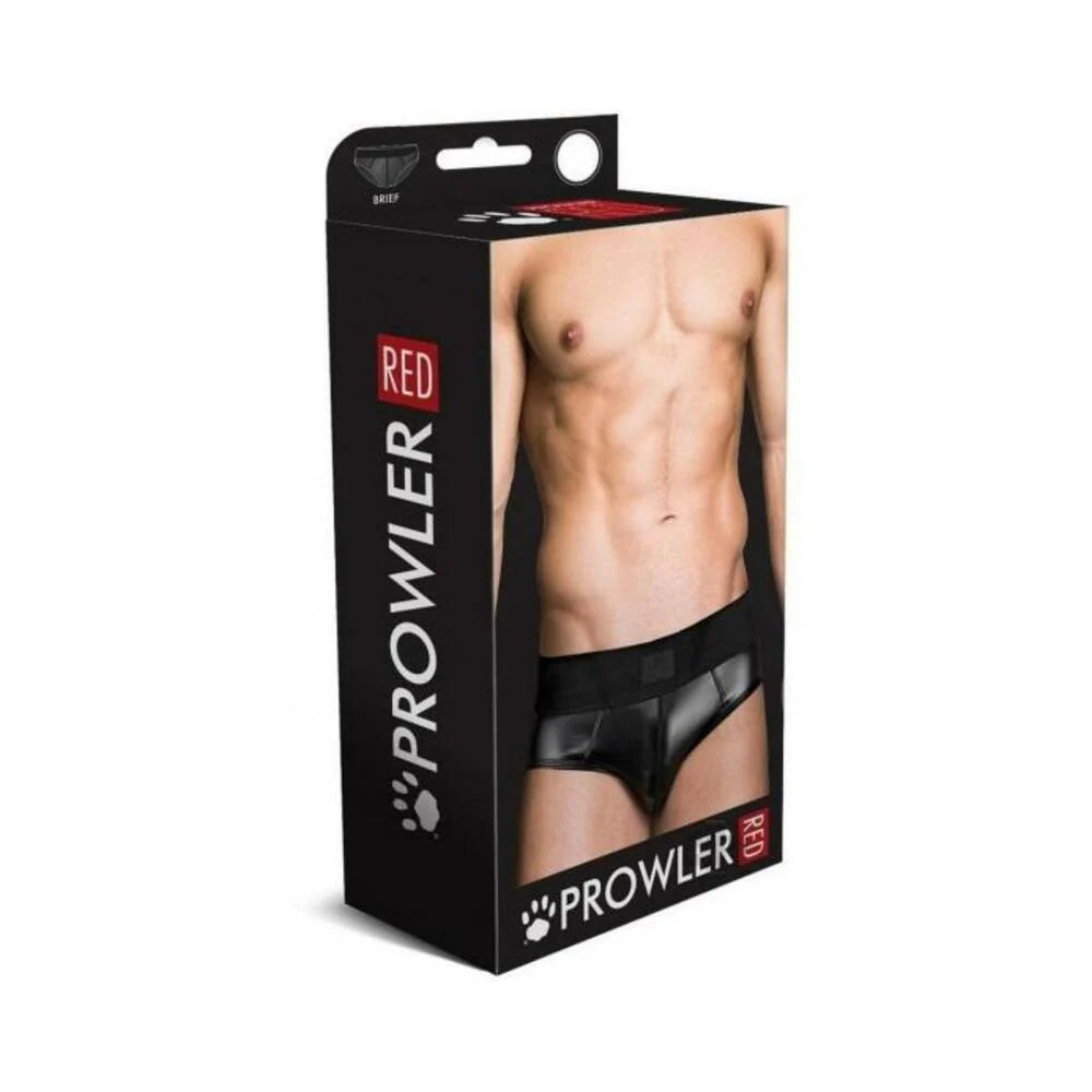 Prowler Red Wetlook Brief Blk Lg