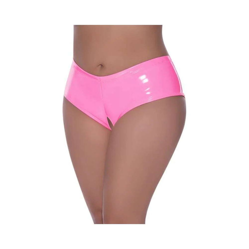 Magic Silk Hard Candy Low Rise Split Crotch Boyshort Pink Queen Size