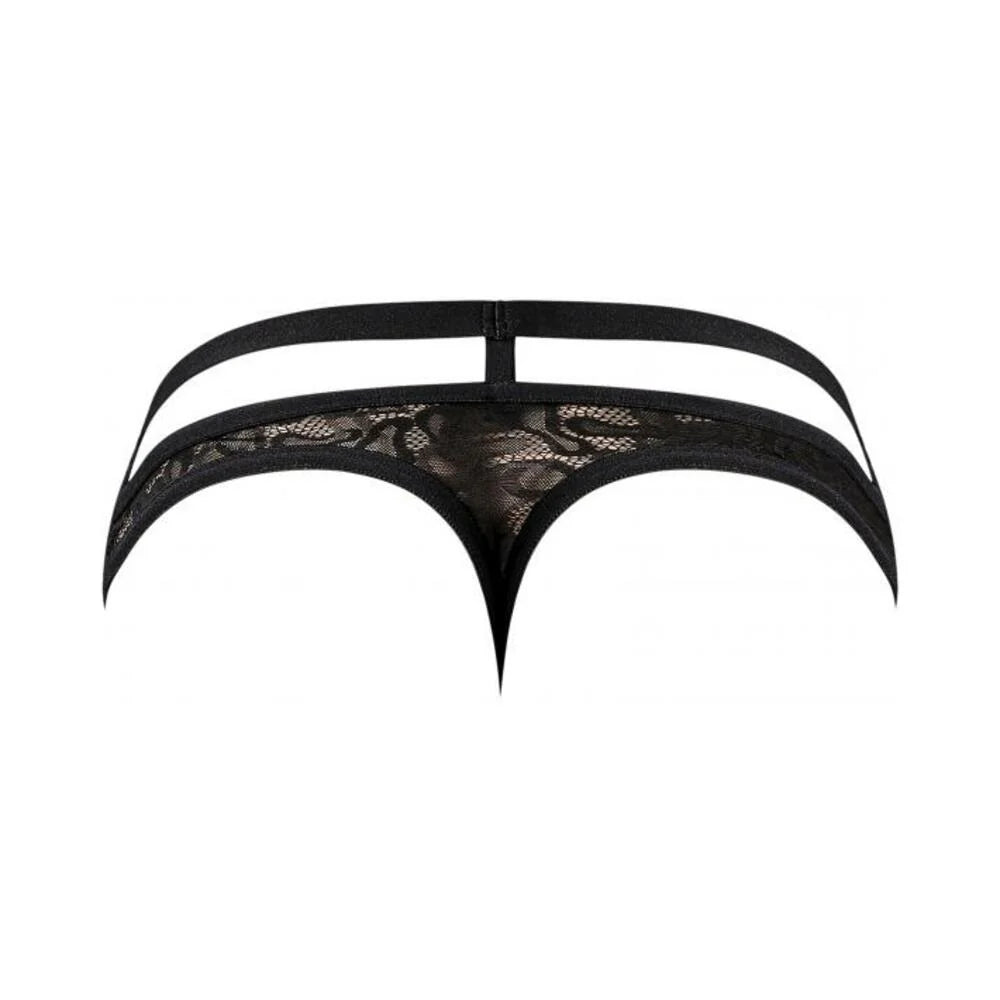 Lucifer Cutout Thong Black L/xl