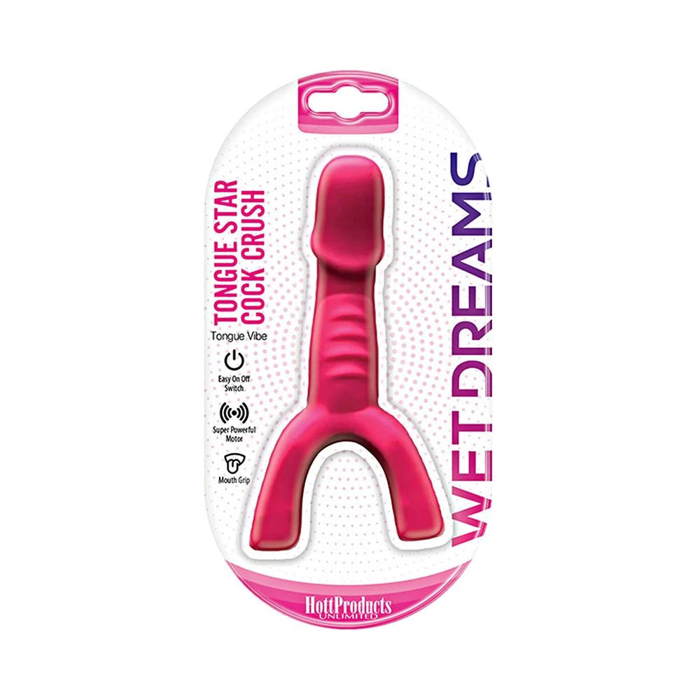 Wet Dreams Tongue Star Cock Crush Vibe With Penis  Pink