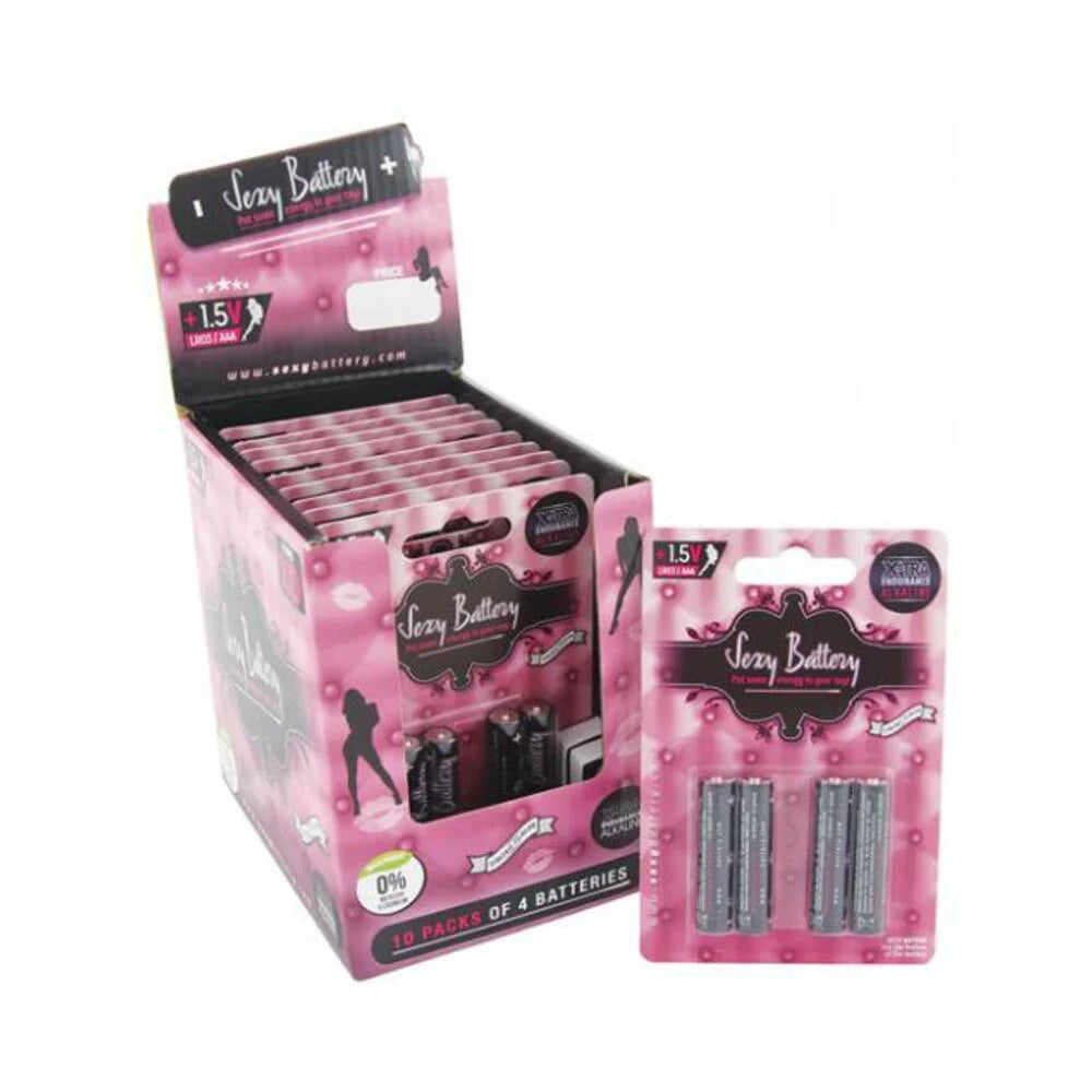 Sexy Battery AAA Box Of 10 Four Packs Display