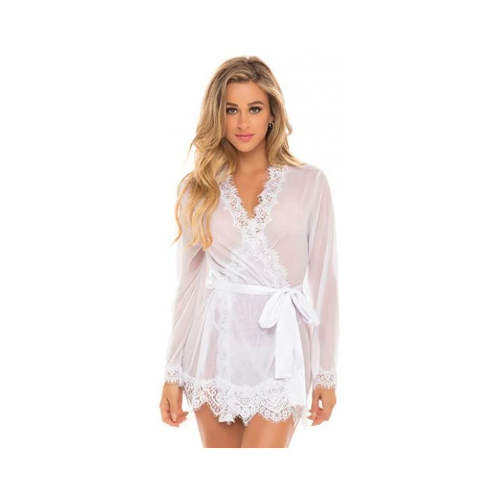 Provence Short Robe - White S/m