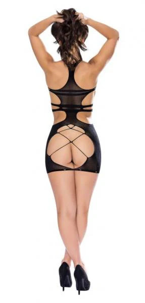 Seamless Halter Dress Black O/s