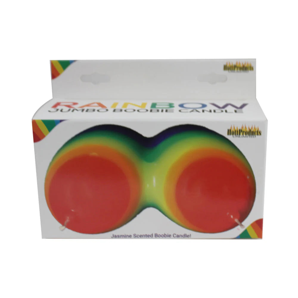 Jumbo Boobie Rainbow Candle