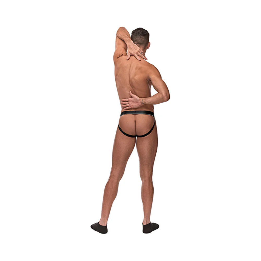 MP Cock Pit Net Cock Ring Jock Blk LX
