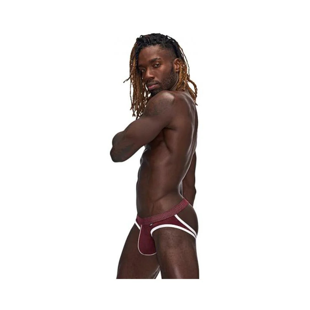 Mp Sport Mesh Sport Jock Burgundy L/xl