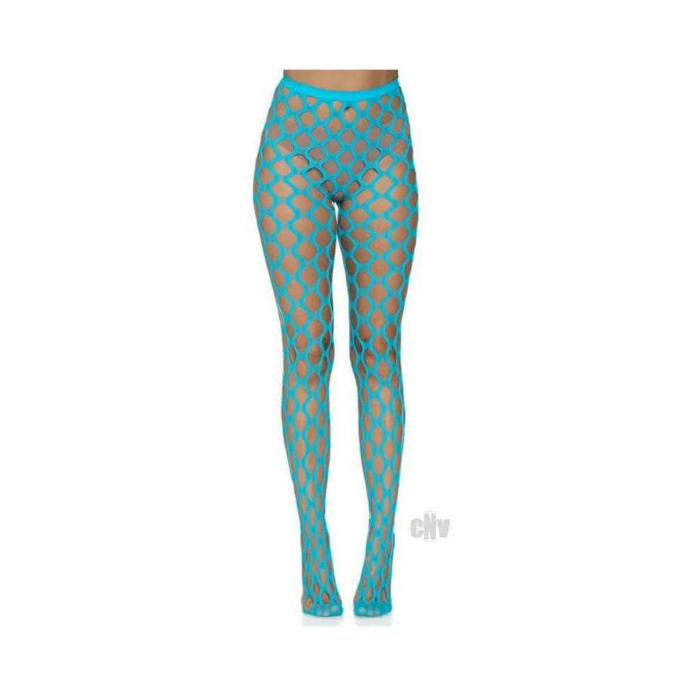 Jumbo Pothole Net Tights Os Neon Blue