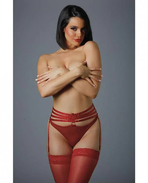 Adore 4ever Yours Garter Panty (pasties Not Included) Red O/s