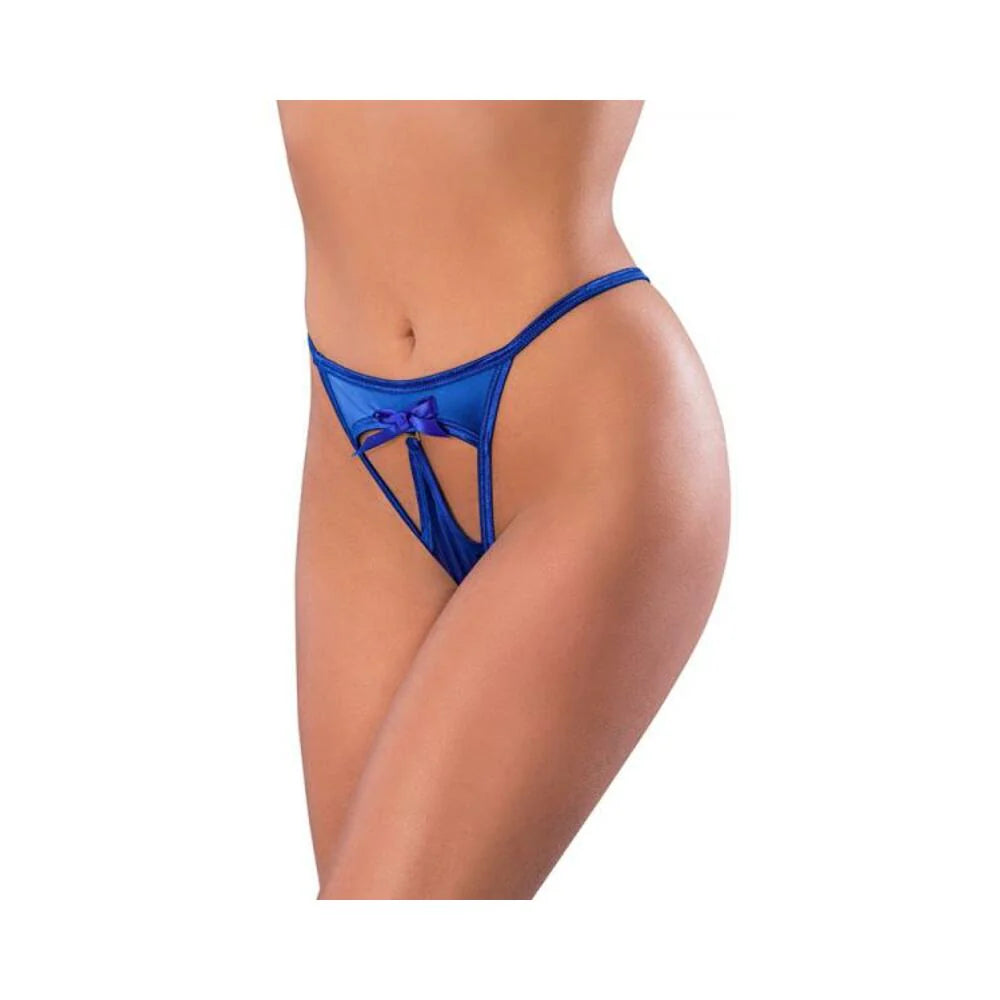 Magic Silk Holidaze Pull Open G-string Cobalt L/xl