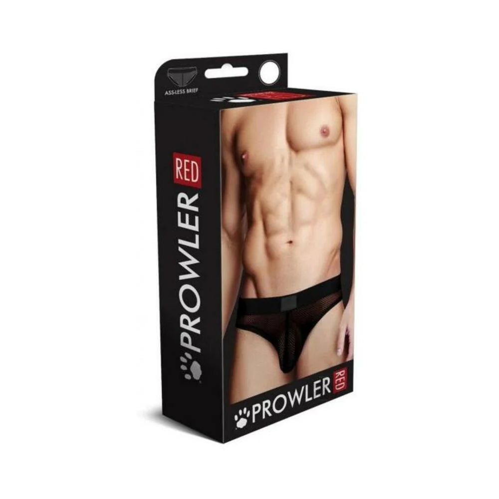 Prowler Red Fishnet Assless Brief Blk Xl