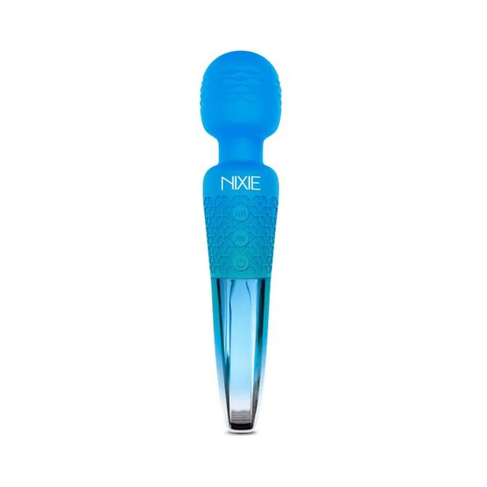 Nixie Rechargeable Wand Massager Blue Ombre Metallic