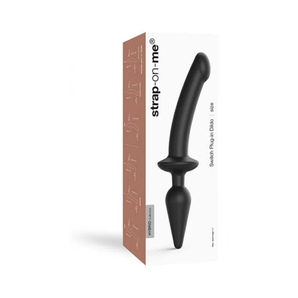 Strap-on-me Hybrid Collection Switch Plug-in Realistic Dildo Dual-ended Black Xxl
