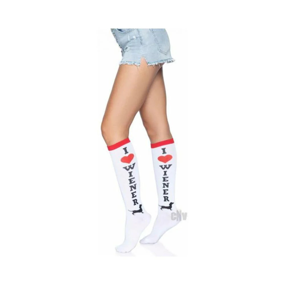 Weiner Dog Knee Highs Os Multicolor