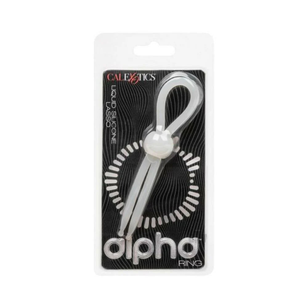 Alpha Liquid Silicone Lasso Cock Ring - Natural