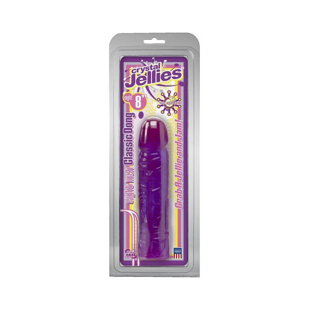 Crystal Jellies -Classic Dong 8in Purple