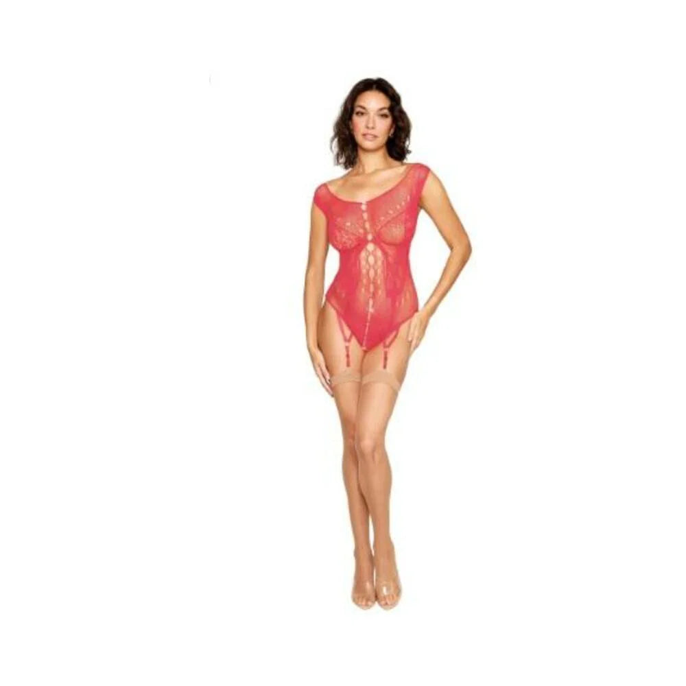 Seamless Butterfly Garter Teddy Watermelon O/s