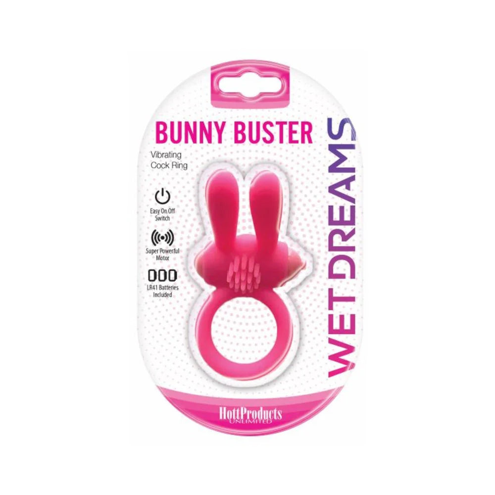 Wet Dreams Bunny Buster Cock Ring With Turbo Motor Pink