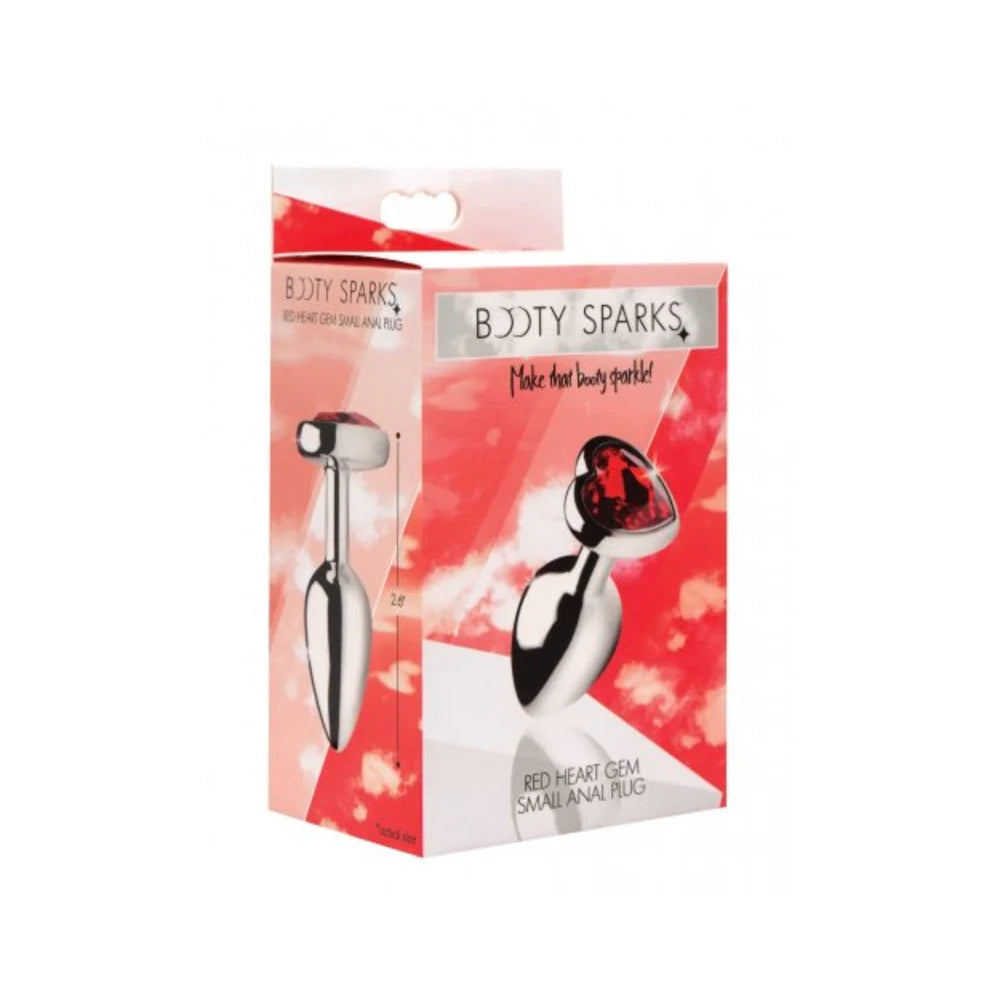 Booty Sparks Red Heart Gem - Small Anal Plug