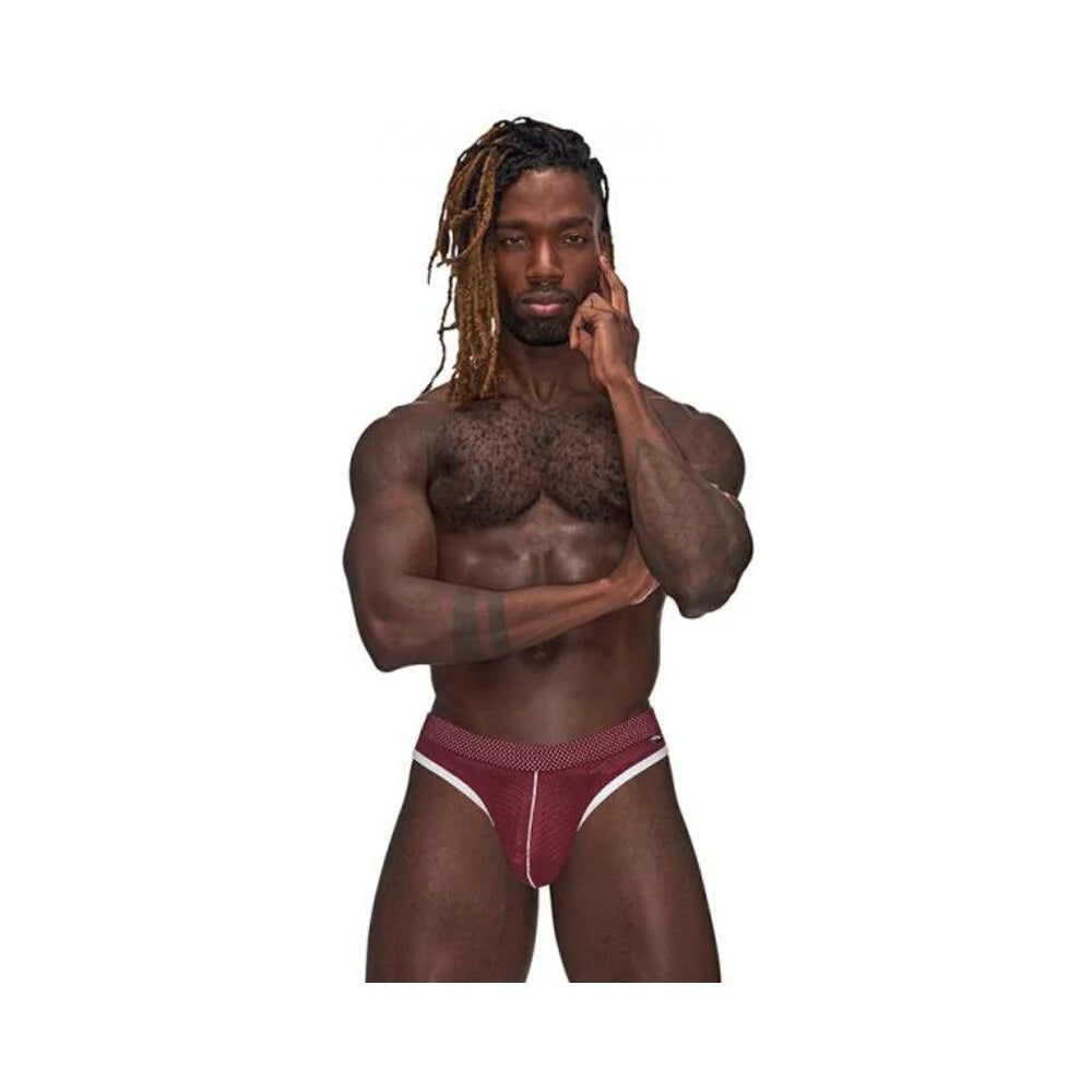 Mp Sport Mesh Sport Thong Burgundy S/m