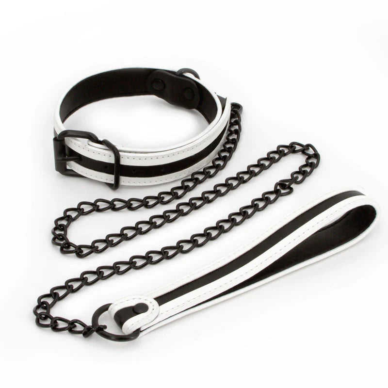 GLO Bondage Collar and Leash Green