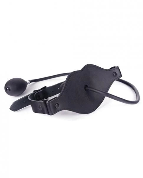 Spartacus Inflatable Dildo Gag With Hand Pump Black O/S