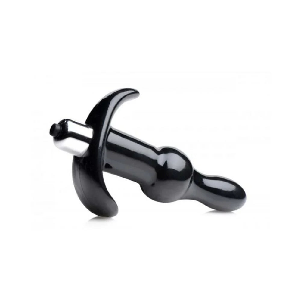 Bumpy Vibrating Anal Plug Black
