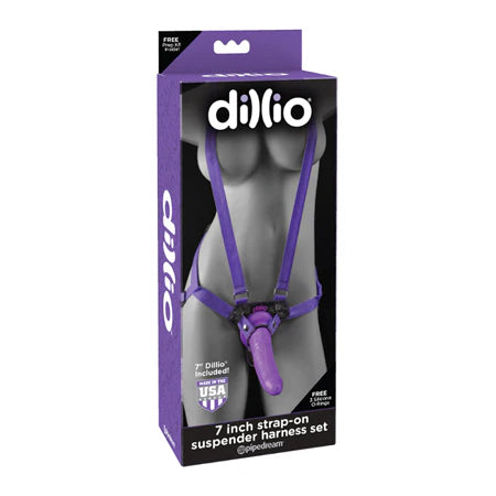 Dillio Pur 7in Strap-On Suspend Harn Set