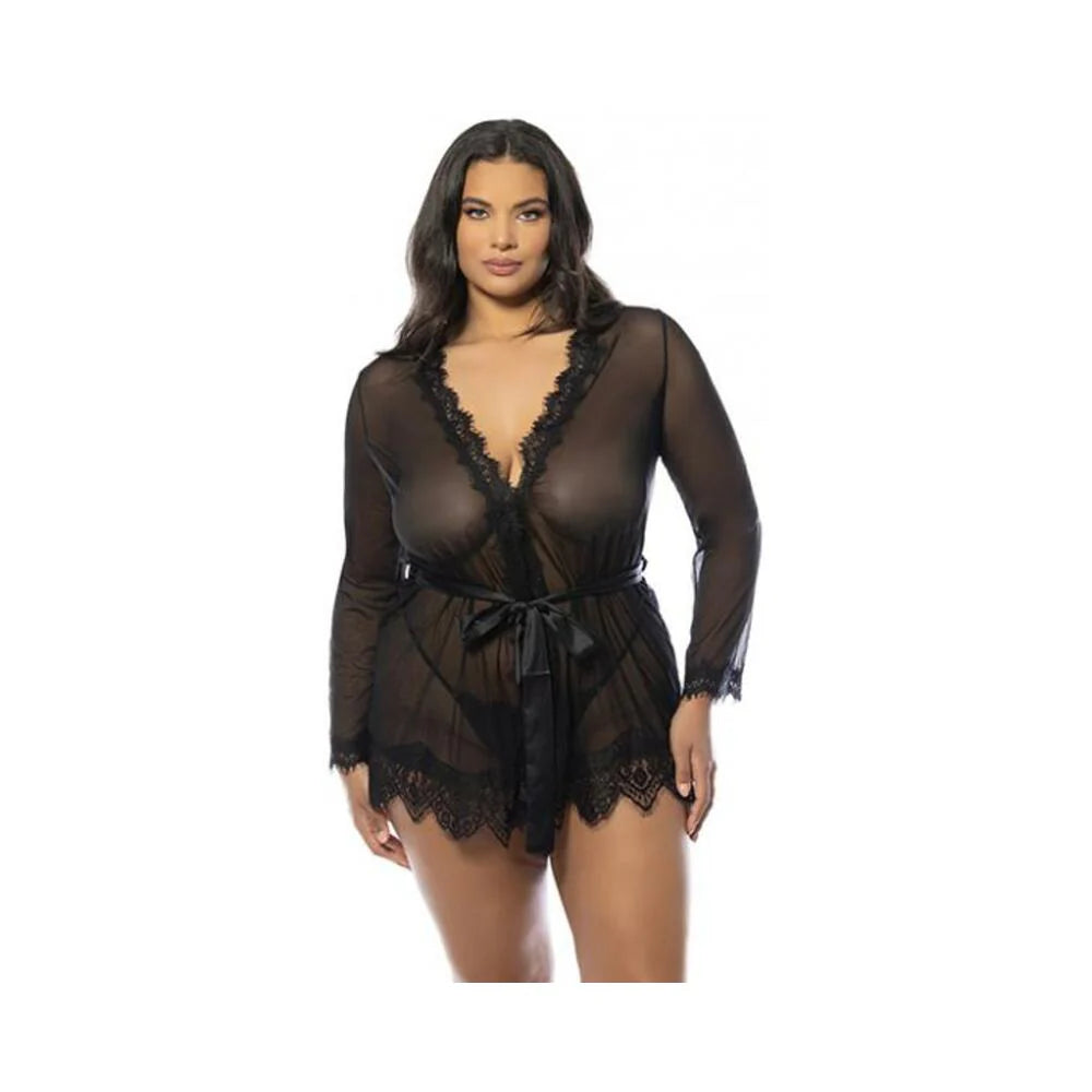 Provence Short Robe - Black 1x/2x