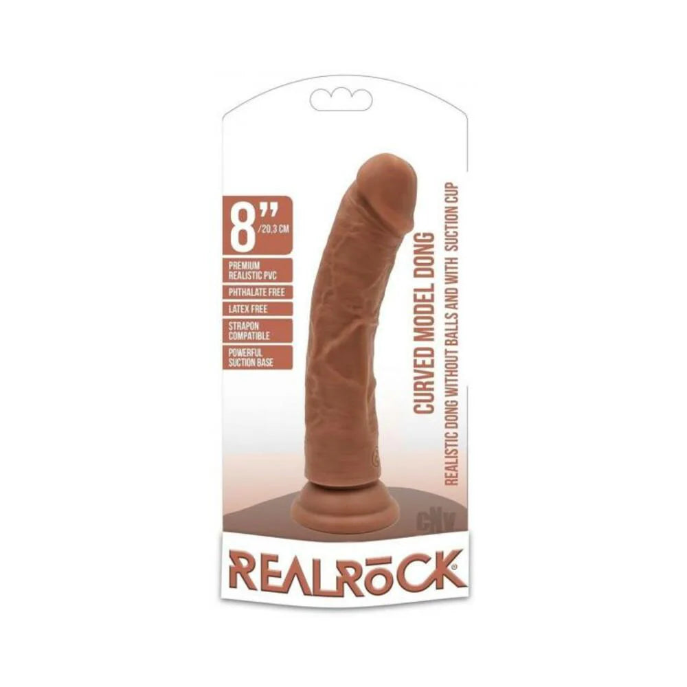 Realrock Curved Dildo 8 Tan