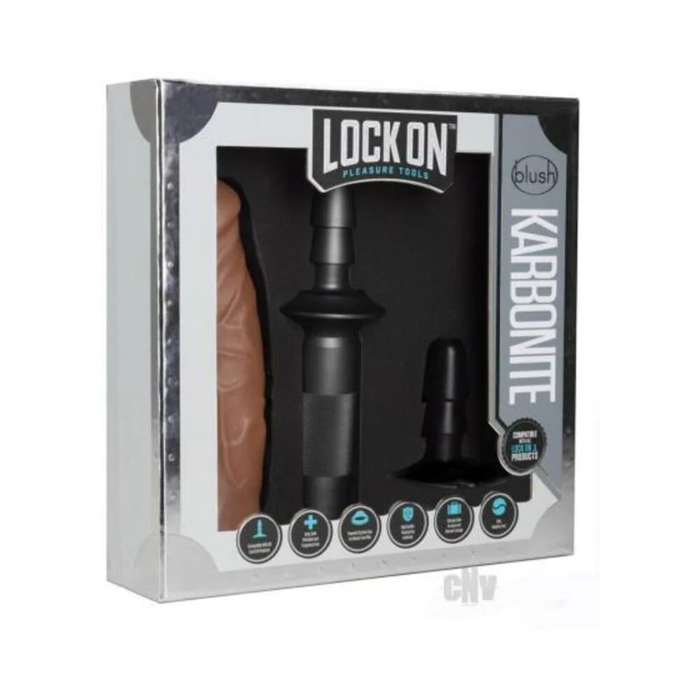 Lock On - Karbonite Dildo And Handle - Mocha