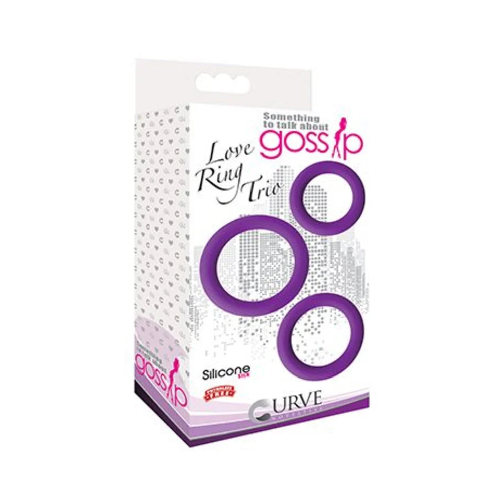 Gossip Love Ring Trio 3 Rings Set