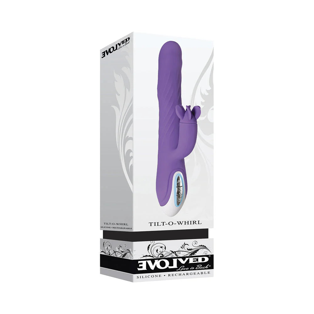 Evolved Tilt-o-whirl Dual Vibe With Spinning Clit Stimulator 8 Vibe Functions And 5 Wave Functions I