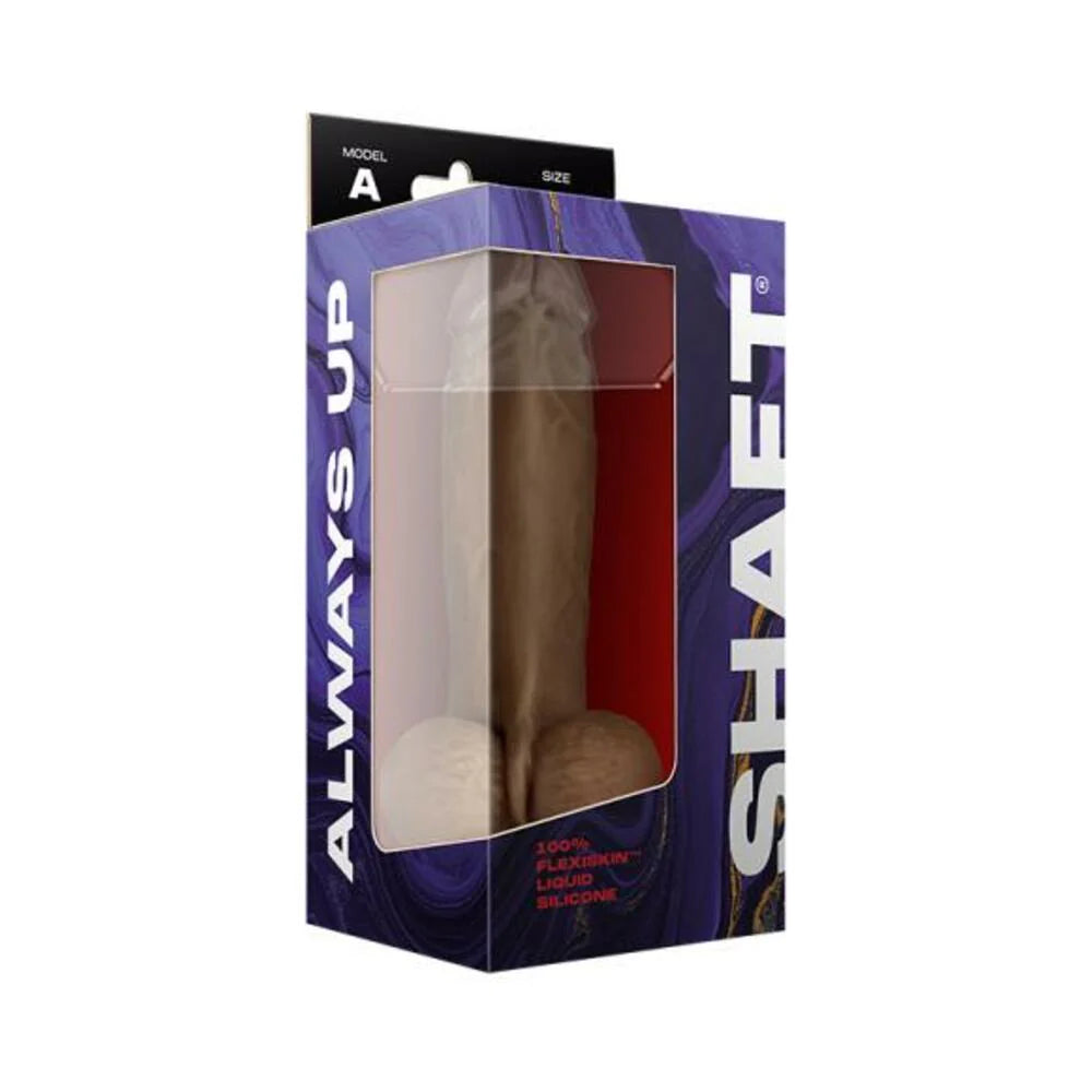 Shaft Model A Liquid Silicone Dong With Balls 8.5 In. Oak